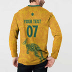 Australia 2024 Custom Button Sweatshirt Aboriginal GO Team Aussie