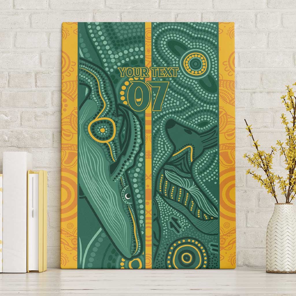 Australia 2024 Custom Canvas Wall Art Aboriginal GO Team Aussie