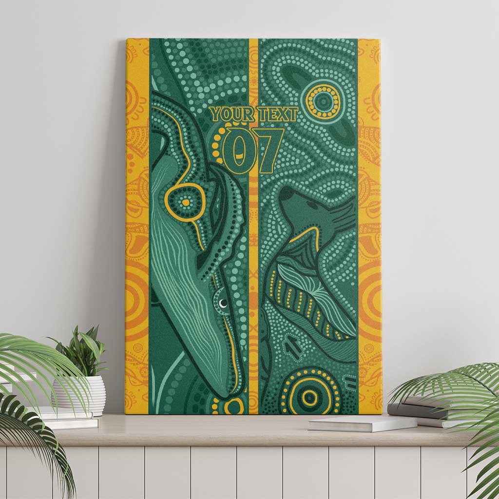 Australia 2024 Custom Canvas Wall Art Aboriginal GO Team Aussie