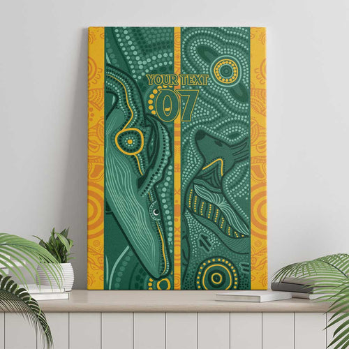 Australia 2024 Custom Canvas Wall Art Aboriginal GO Team Aussie