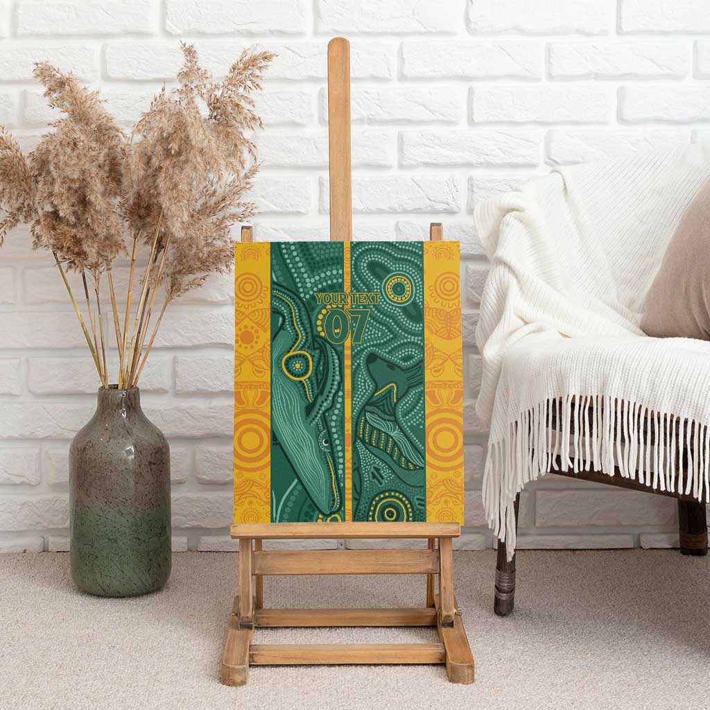 Australia 2024 Custom Canvas Wall Art Aboriginal GO Team Aussie