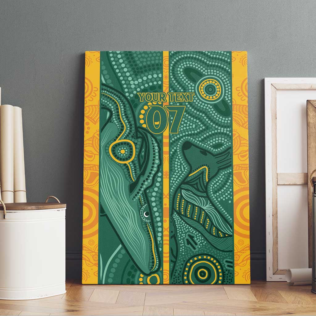 Australia 2024 Custom Canvas Wall Art Aboriginal GO Team Aussie