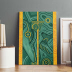 Australia 2024 Custom Canvas Wall Art Aboriginal GO Team Aussie