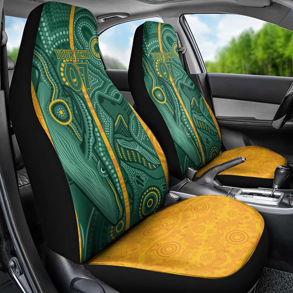 Australia 2024 Custom Car Seat Cover Aboriginal GO Team Aussie