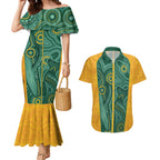 Australia 2024 Custom Couples Matching Mermaid Dress and Hawaiian Shirt Aboriginal GO Team Aussie