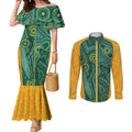 Australia 2024 Custom Couples Matching Mermaid Dress and Long Sleeve Button Shirt Aboriginal GO Team Aussie