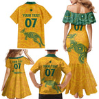Australia 2024 Custom Family Matching Mermaid Dress and Hawaiian Shirt Aboriginal GO Team Aussie