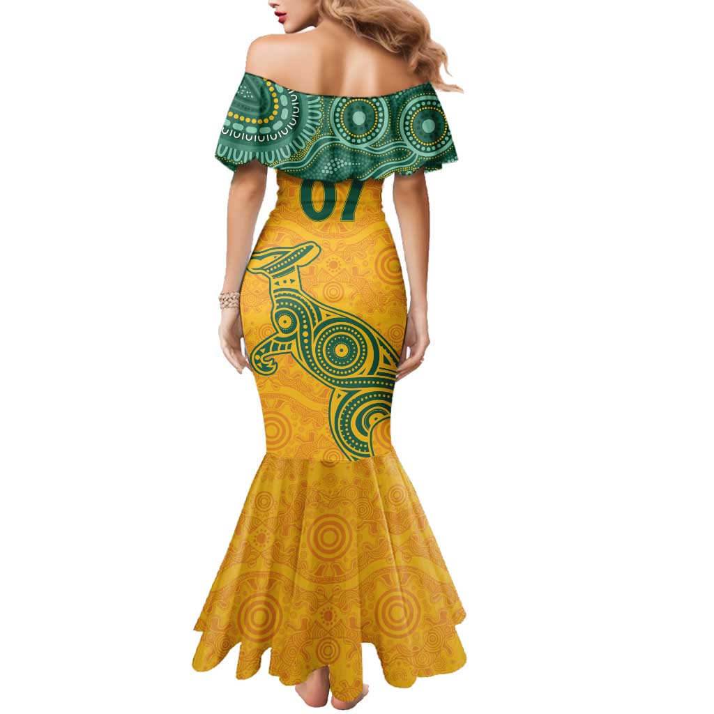 Australia 2024 Custom Family Matching Mermaid Dress and Hawaiian Shirt Aboriginal GO Team Aussie