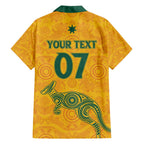 Australia 2024 Custom Family Matching Off Shoulder Maxi Dress and Hawaiian Shirt Aboriginal GO Team Aussie