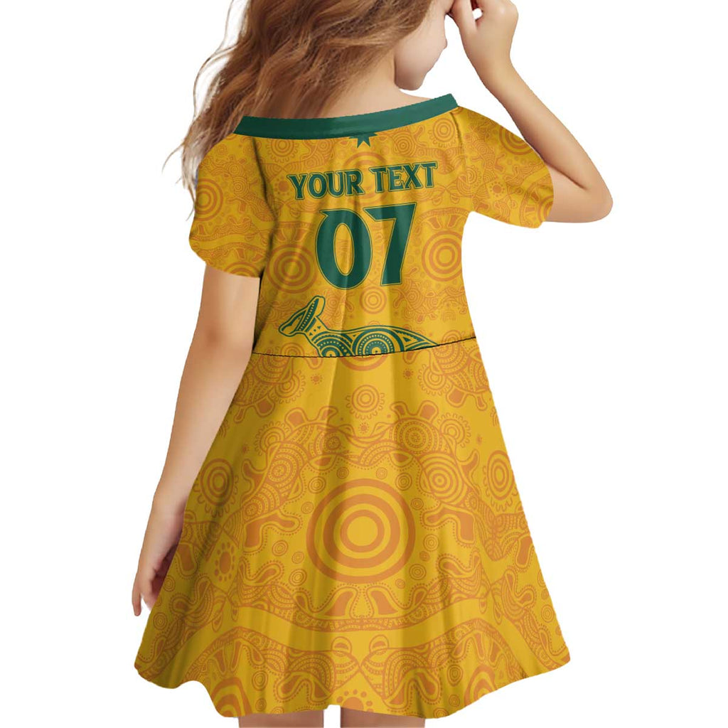 Australia 2024 Custom Family Matching Off Shoulder Short Dress and Hawaiian Shirt Aboriginal GO Team Aussie