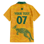 Australia 2024 Custom Family Matching Off Shoulder Short Dress and Hawaiian Shirt Aboriginal GO Team Aussie