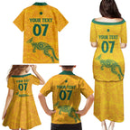 Australia 2024 Custom Family Matching Puletasi and Hawaiian Shirt Aboriginal GO Team Aussie