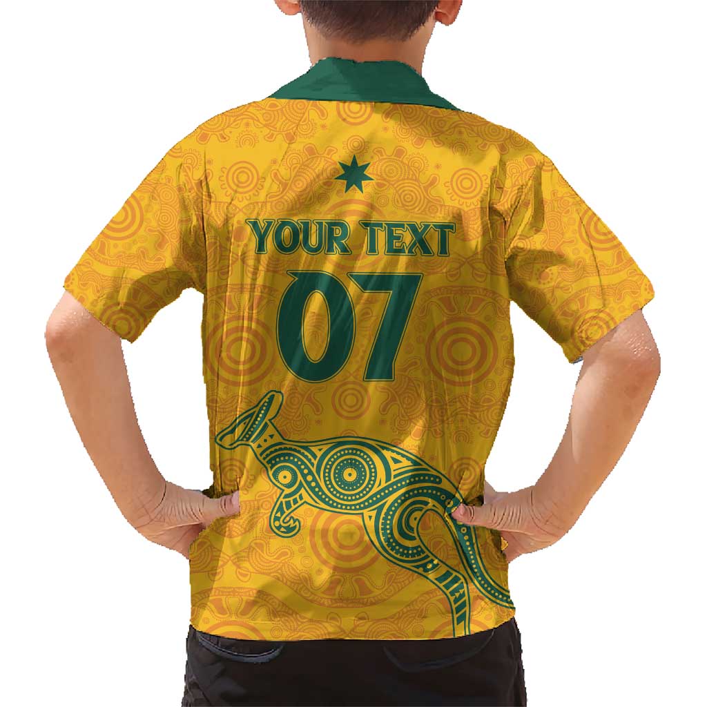 Australia 2024 Custom Family Matching Short Sleeve Bodycon Dress and Hawaiian Shirt Aboriginal GO Team Aussie