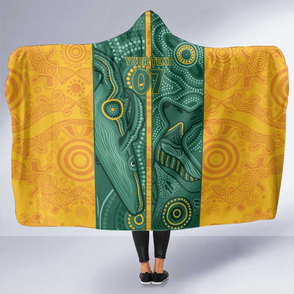 Australia 2024 Custom Hooded Blanket Aboriginal GO Team Aussie