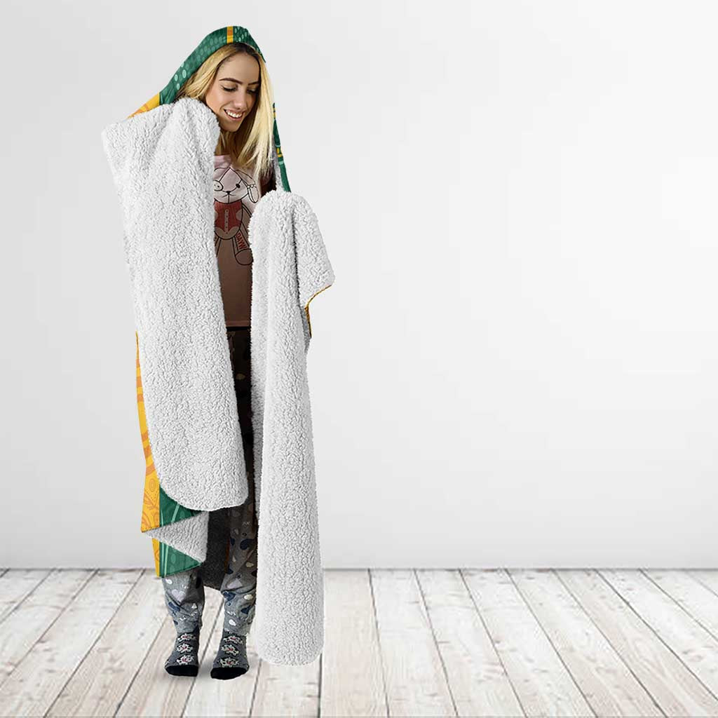 Australia 2024 Custom Hooded Blanket Aboriginal GO Team Aussie