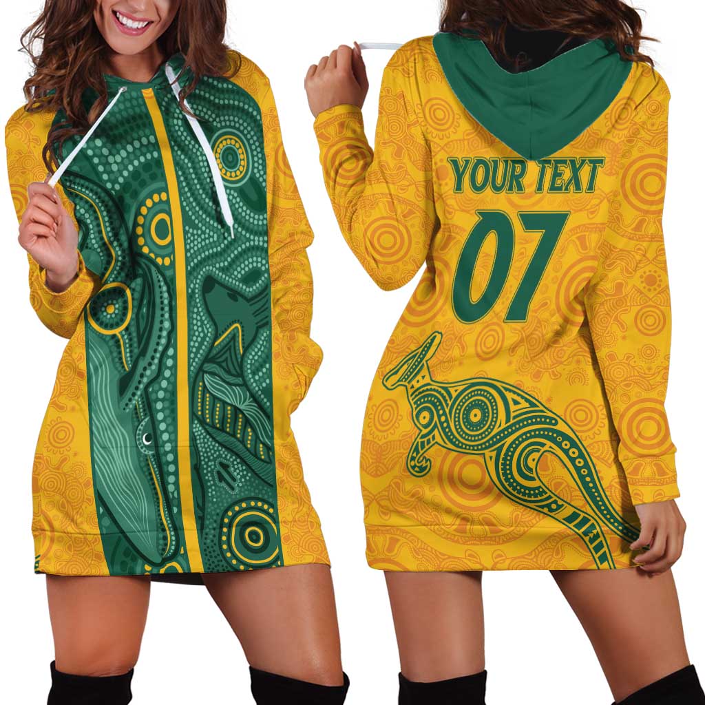 Australia 2024 Custom Hoodie Dress Aboriginal GO Team Aussie