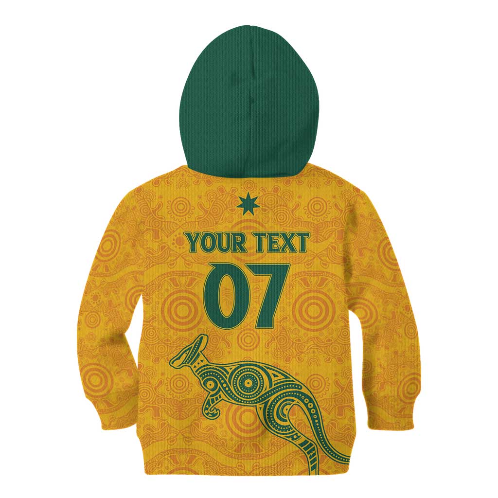 Australia 2024 Custom Kid Hoodie Aboriginal GO Team Aussie