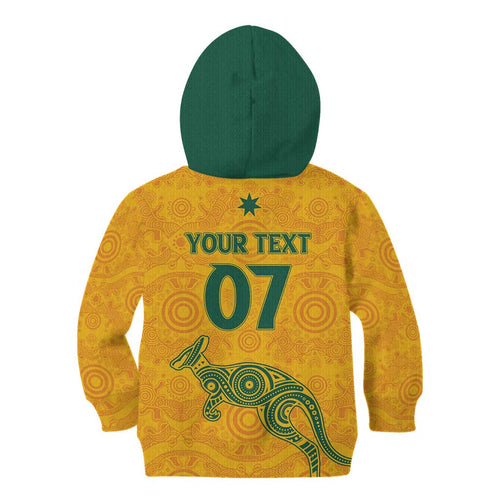 Australia 2024 Custom Kid Hoodie Aboriginal GO Team Aussie