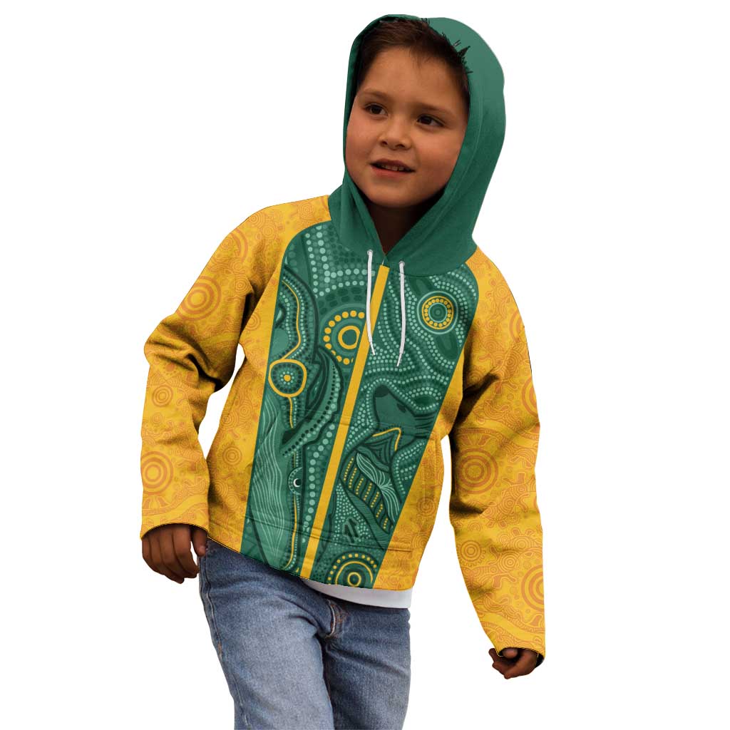 Australia 2024 Custom Kid Hoodie Aboriginal GO Team Aussie