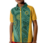 Australia 2024 Custom Kid Polo Shirt Aboriginal GO Team Aussie