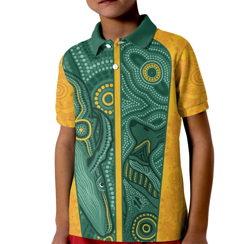 Australia 2024 Custom Kid Polo Shirt Aboriginal GO Team Aussie