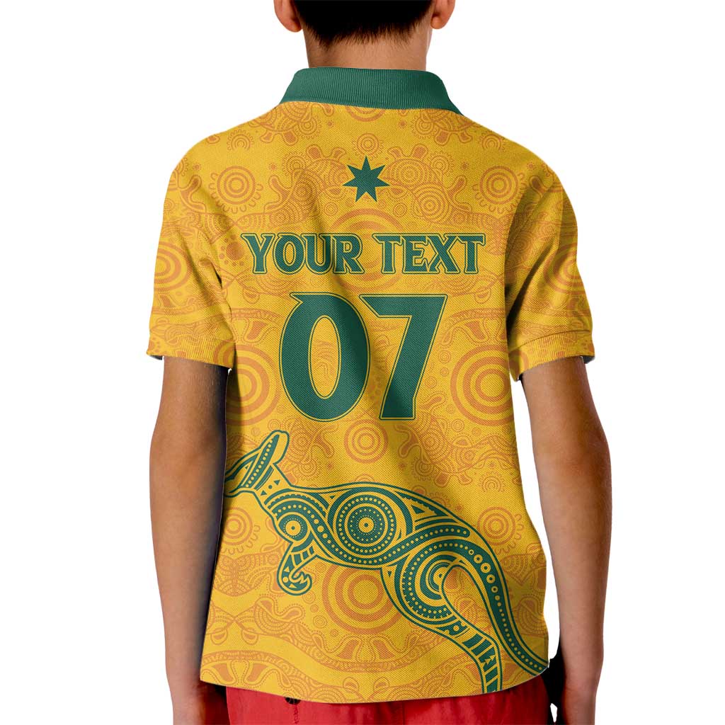 Australia 2024 Custom Kid Polo Shirt Aboriginal GO Team Aussie