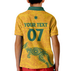 Australia 2024 Custom Kid Polo Shirt Aboriginal GO Team Aussie