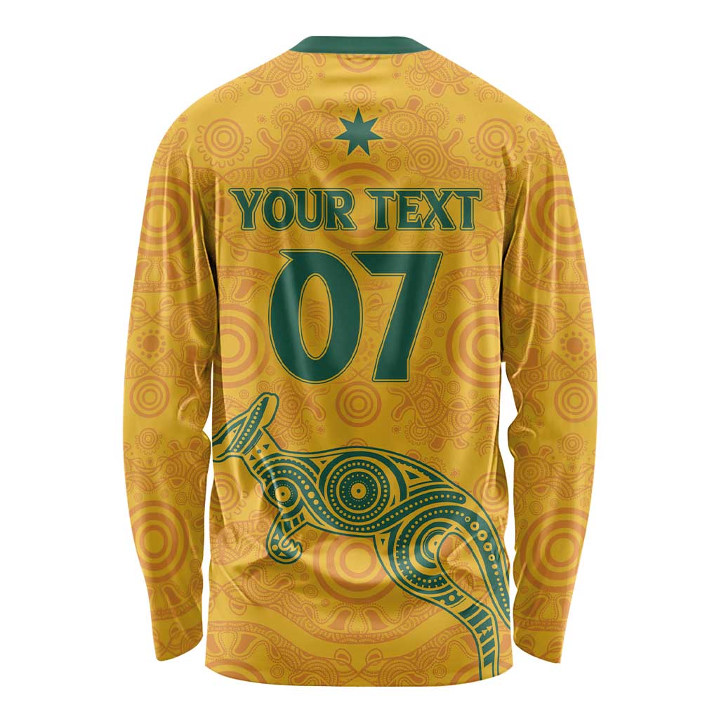 Australia 2024 Custom Long Sleeve Shirt Aboriginal GO Team Aussie