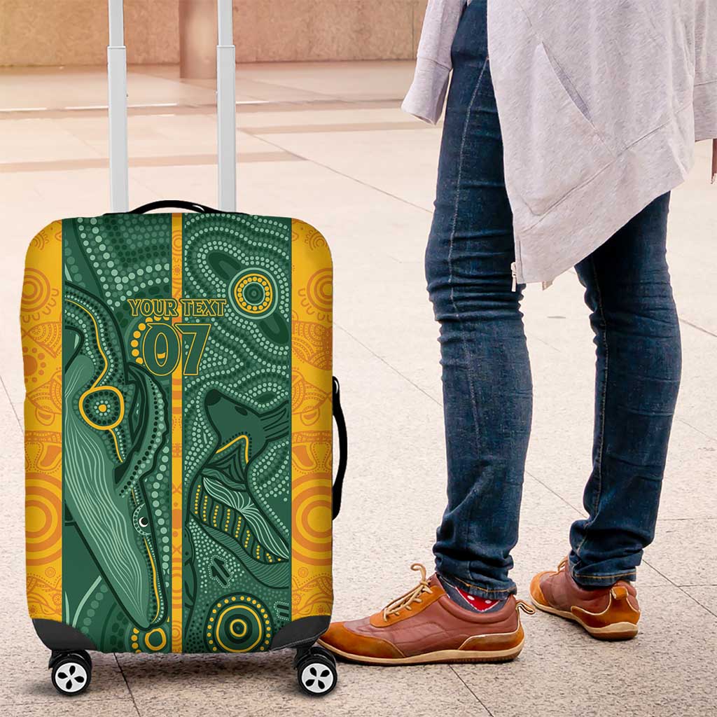 Australia 2024 Custom Luggage Cover Aboriginal GO Team Aussie