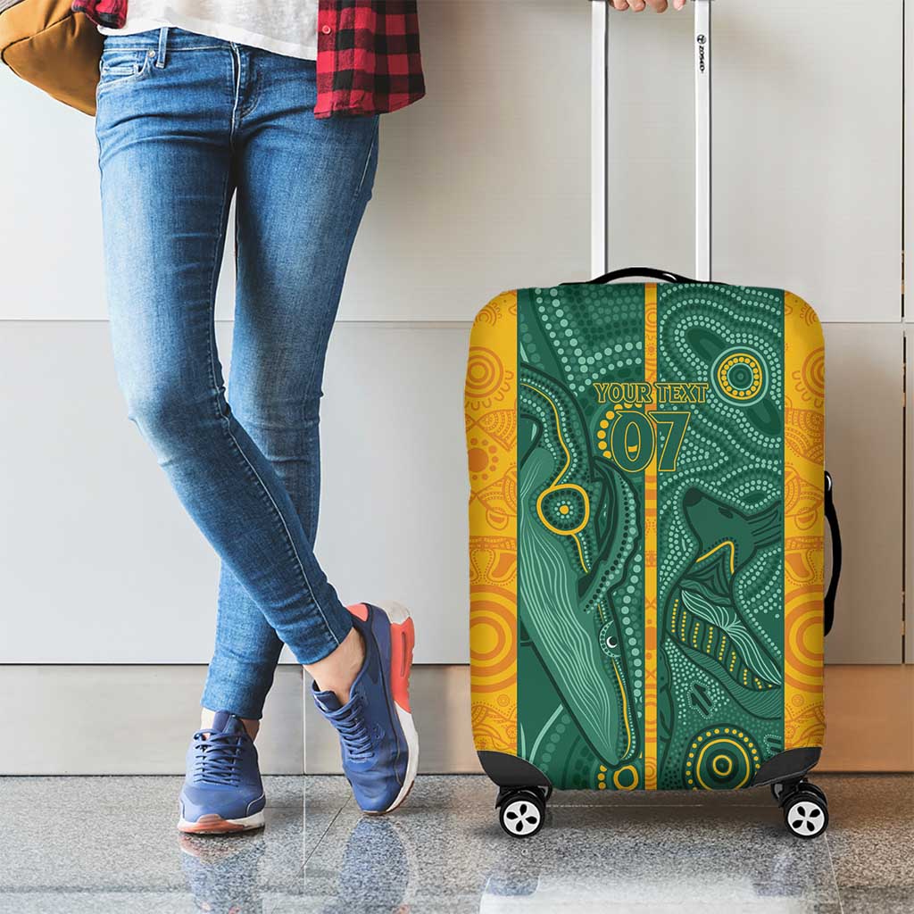Australia 2024 Custom Luggage Cover Aboriginal GO Team Aussie