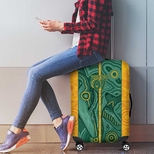 Australia 2024 Custom Luggage Cover Aboriginal GO Team Aussie
