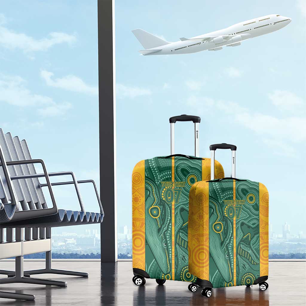 Australia 2024 Custom Luggage Cover Aboriginal GO Team Aussie