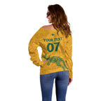 Australia 2024 Custom Off Shoulder Sweater Aboriginal GO Team Aussie