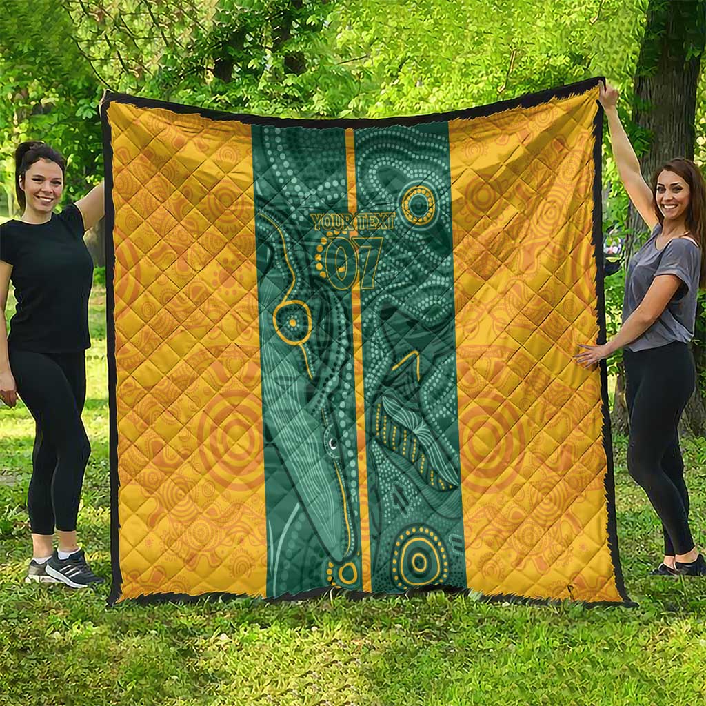 Australia 2024 Custom Quilt Aboriginal GO Team Aussie