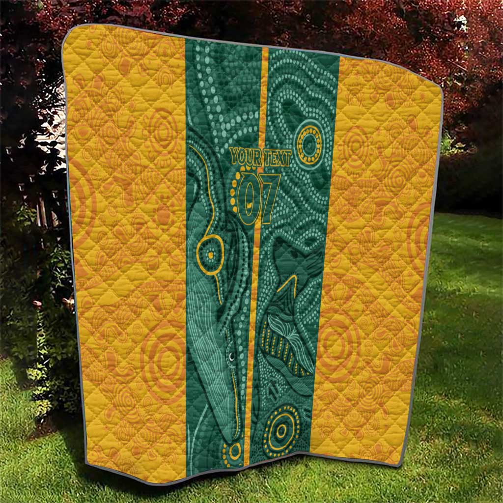 Australia 2024 Custom Quilt Aboriginal GO Team Aussie