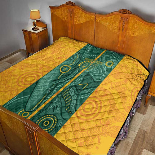 Australia 2024 Custom Quilt Aboriginal GO Team Aussie