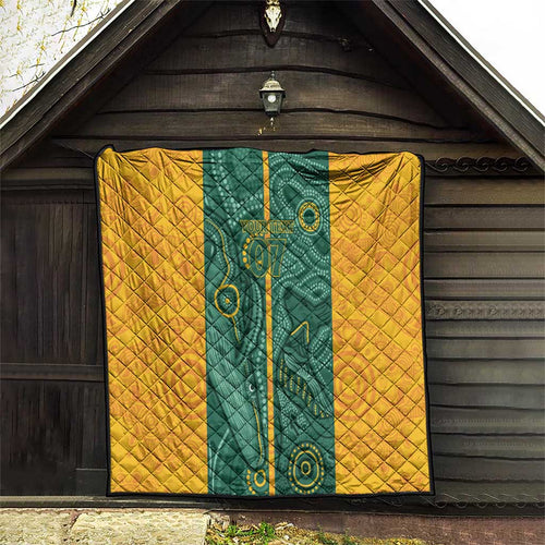 Australia 2024 Custom Quilt Aboriginal GO Team Aussie