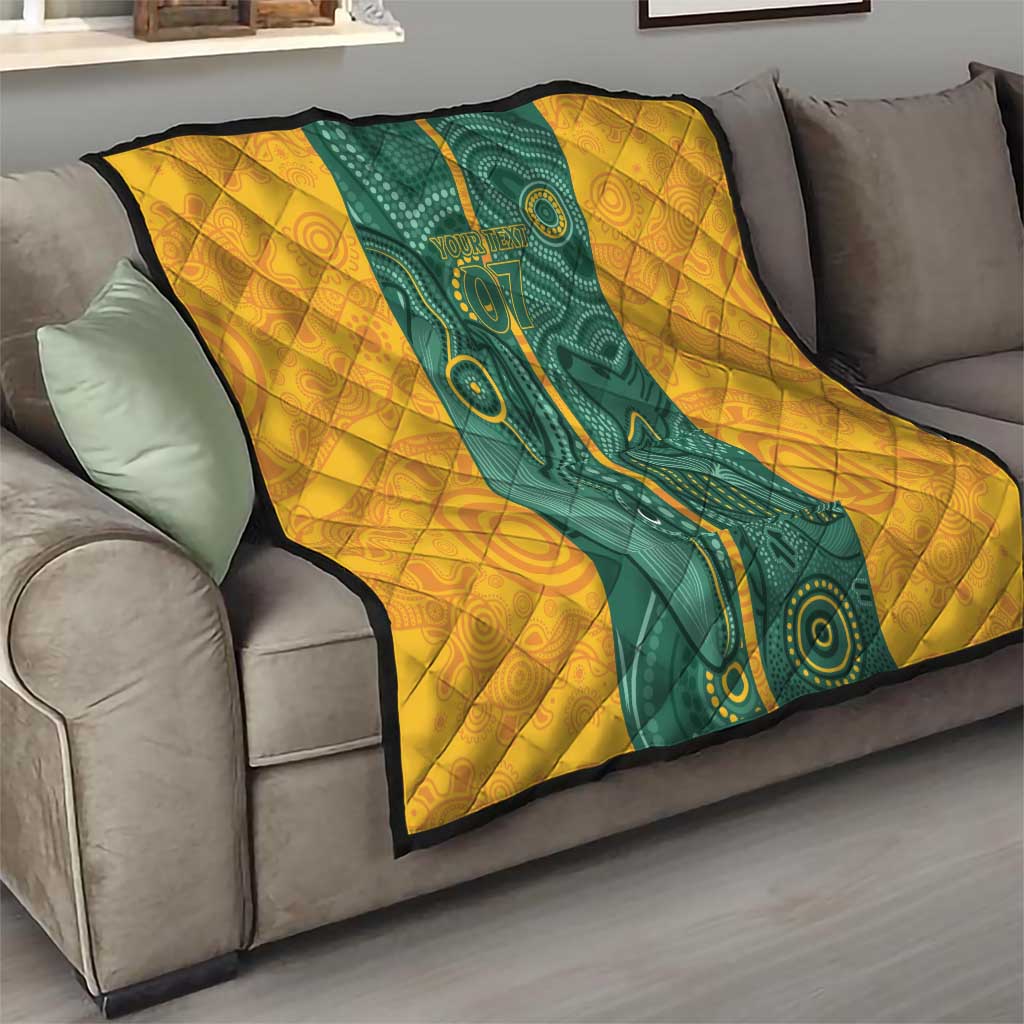 Australia 2024 Custom Quilt Aboriginal GO Team Aussie