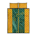 Australia 2024 Custom Quilt Bed Set Aboriginal GO Team Aussie