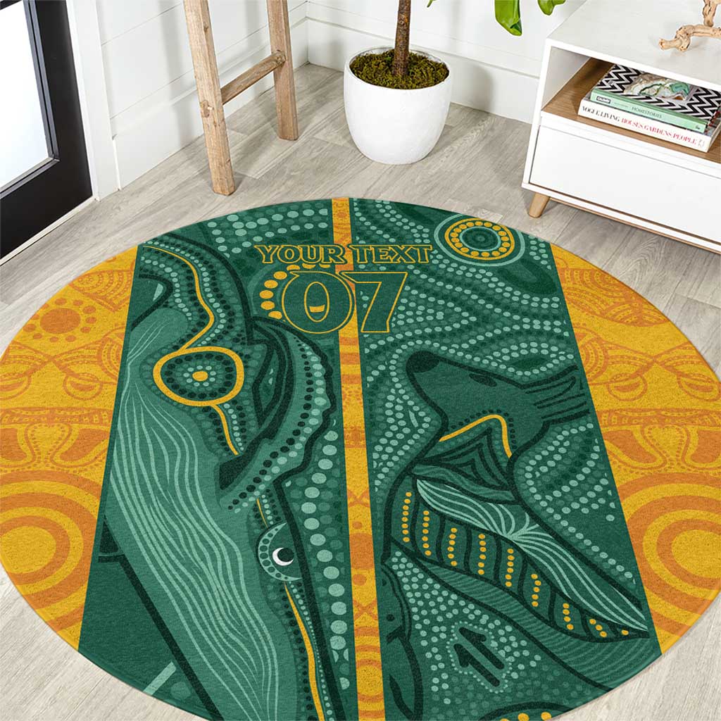 Australia 2024 Custom Round Carpet Aboriginal GO Team Aussie