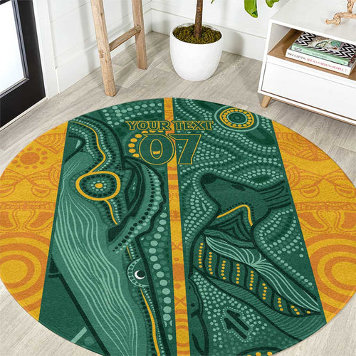 Australia 2024 Custom Round Carpet Aboriginal GO Team Aussie