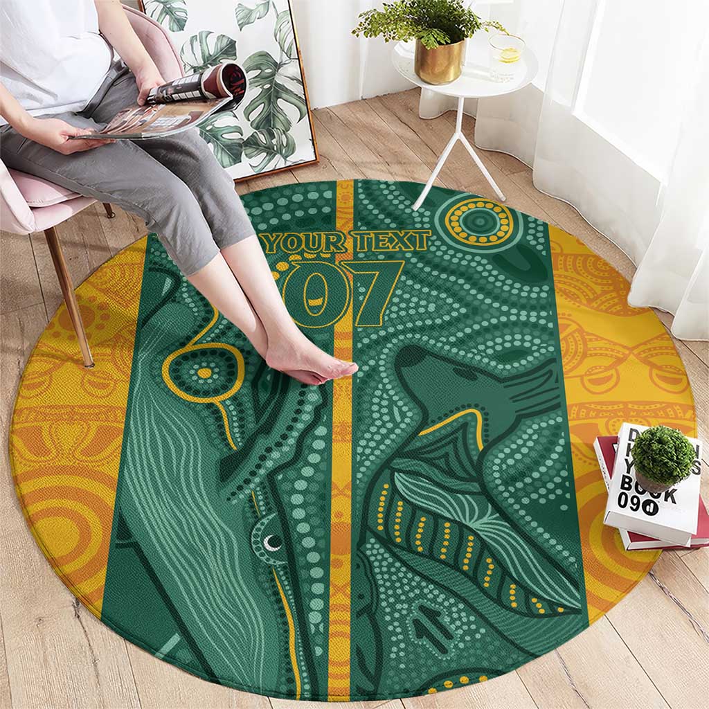 Australia 2024 Custom Round Carpet Aboriginal GO Team Aussie