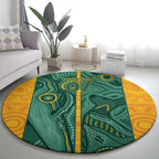 Australia 2024 Custom Round Carpet Aboriginal GO Team Aussie