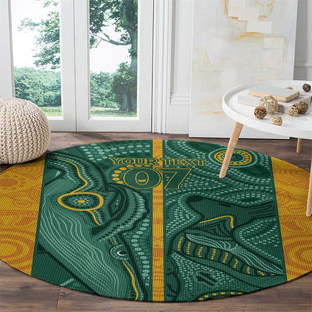 Australia 2024 Custom Round Carpet Aboriginal GO Team Aussie