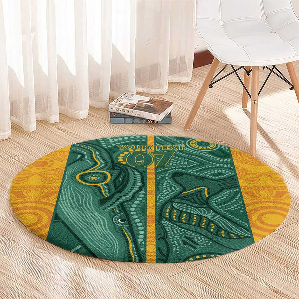 Australia 2024 Custom Round Carpet Aboriginal GO Team Aussie