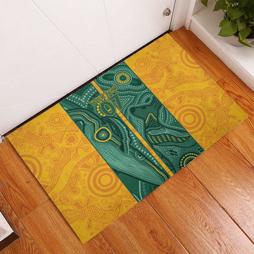 Australia 2024 Custom Rubber Doormat Aboriginal GO Team Aussie