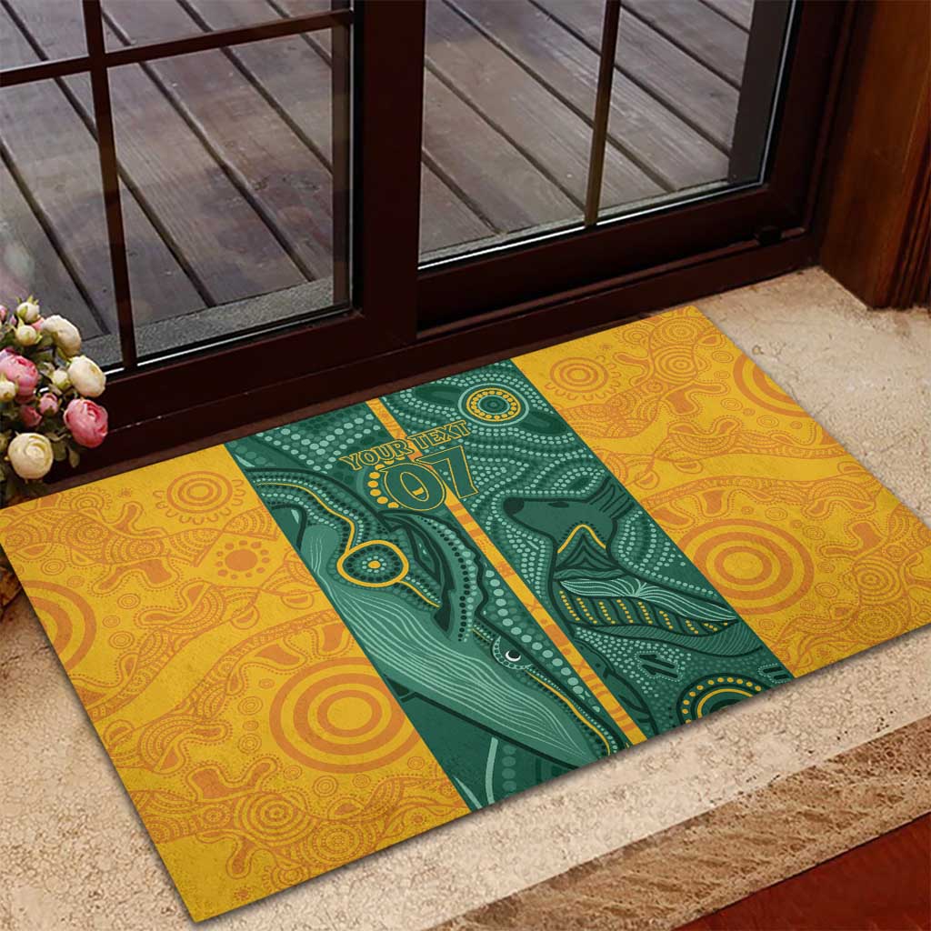 Australia 2024 Custom Rubber Doormat Aboriginal GO Team Aussie