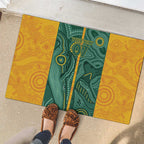 Australia 2024 Custom Rubber Doormat Aboriginal GO Team Aussie