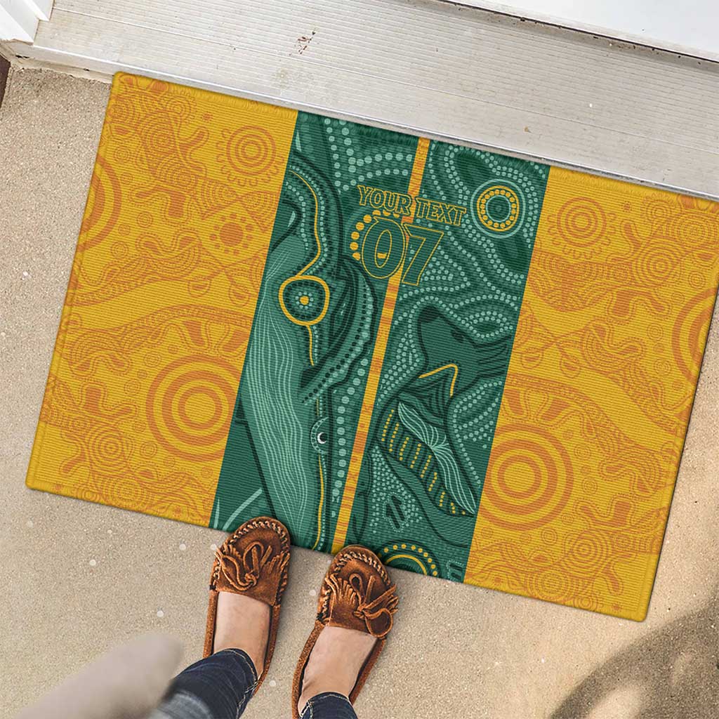 Australia 2024 Custom Rubber Doormat Aboriginal GO Team Aussie