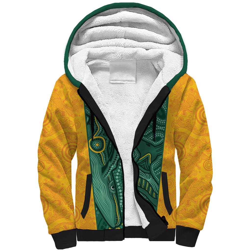 Australia 2024 Custom Sherpa Hoodie Aboriginal GO Team Aussie